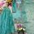 sky blue color embroidery sequins work silk blend kurti sharara set