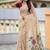 Cream cotton silk saree with colorful floral weaving pallu with blouse