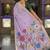 Lavender cotton silk saree with colorful floral weaving pallu with blouse