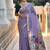 Lavender cotton silk saree with colorful floral weaving pallu with blouse