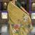 Mehendi cotton silk saree with colorful floral weaving pallu with blouse