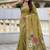 Mehendi cotton silk saree with colorful floral weaving pallu with blouse