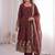 Heavy fendy silk embroidered sequince work wedding kurta set