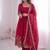 Heavy fendy silk embroidered sequince work wedding kurta set