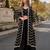 black chinon designer free size stitched indo western