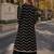 black chinon designer free size stitched indo western