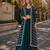 teal chinon designer free size stitched indo western