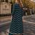 teal chinon designer free size stitched indo western