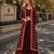maroon chinon designer free size stitched indo western
