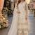 white embroidered net semi stitched salwar suit