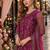 purple embroidered net semi stitched salwar suit