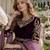 dark purple embroidered velvet semi stitched patiyala suit