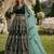 dark green embroidered velvet semi stitched patiyala suit