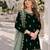 green embroidered velvet semi stitched patiyala suit