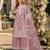 purple embroidered net semi stitched plazzo suit