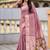 Pink cotton silk saree with colorful floral weaving pallu with blouse