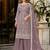 lavender embroidered net semi stitched plazzo suit