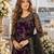 purple embroidered net semi stitched salwar suit