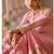 Designer pink silk blend embroidered shrug plazzo suit