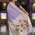 Lavender cotton silk saree with colorful floral weaving pallu with blouse