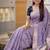 Lavender cotton silk saree with colorful floral weaving pallu with blouse
