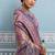 sky blue kanjivaram soft silk blend zari with meenakari weaving saree with blouse