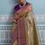 mehendi kanjivaram soft silk blend zari with meenakari weaving saree with blouse