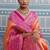 orange kanjivaram soft silk blend zari with meenakari weaving saree with blouse