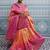 orange kanjivaram soft silk blend zari with meenakari weaving saree with blouse