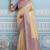 beige kanjivaram soft silk blend zari with meenakari weaving saree with blouse