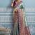 aqua blue kanjivaram soft silk blend zari with meenakari weaving saree with blouse