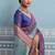 aqua blue kanjivaram soft silk blend zari with meenakari weaving saree with blouse