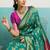 rama green banarasi silk blend zari woven with jaal saree with blouse