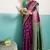 magenta banarasi silk blend zari woven with jaal saree with blouse