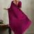 Wine velvet chiffon dual tone zarkan precision border work saree with blouse