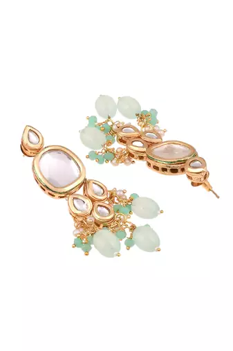 Gold Plated Kundan Long Layered Jewellery Set For Women