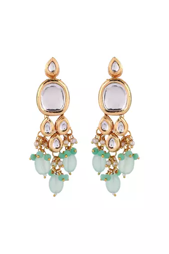 Gold Plated Kundan Long Layered Jewellery Set For Women