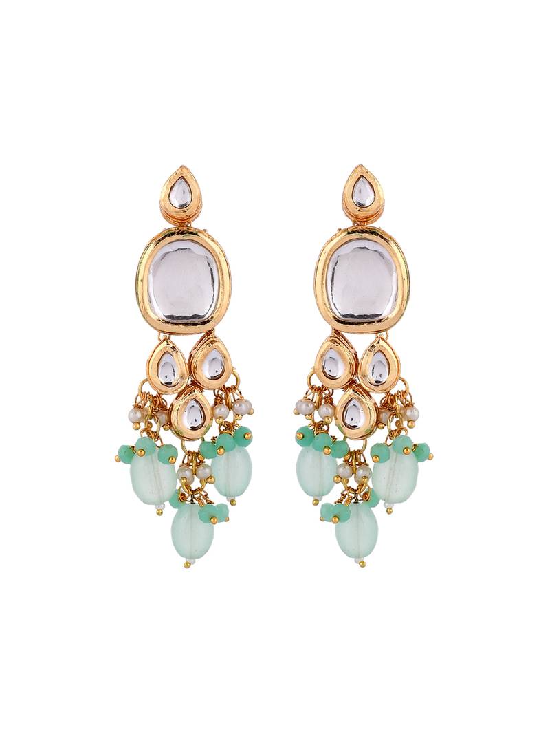 Gold Plated Kundan Long Layered Jewellery Set For Women