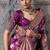 magenta banarasi silk blend zari woven saree with blouse