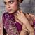 magenta banarasi silk blend zari woven saree with blouse