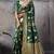 green banarasi silk blend zari woven saree with blouse