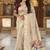 Cream cotton silk saree with traditional bird motifs pallu with blouse