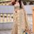Cream cotton silk saree with traditional bird motifs pallu with blouse