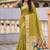 Light mehendi green cotton silk saree with traditional bird motifs pallu with blouse