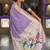 Lavender cotton silk saree with traditional bird motifs pallu with blouse