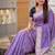 Lavender cotton silk saree with traditional bird motifs pallu with blouse
