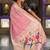 Pink cotton silk saree with traditional bird motifs pallu with blouse