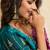 Magenta metallic velvet satin cutdana-beads, sequins, zari work saree with blouse
