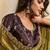 Olive metallic velvet satin cutdana-beads, sequins, zari work saree with blouse