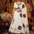 White Cotton Gamthi Work Chaniya Choli with Dupatta For Garba